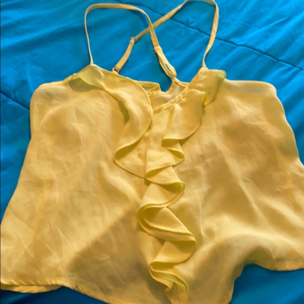 Yellow ruffly flowy shirt